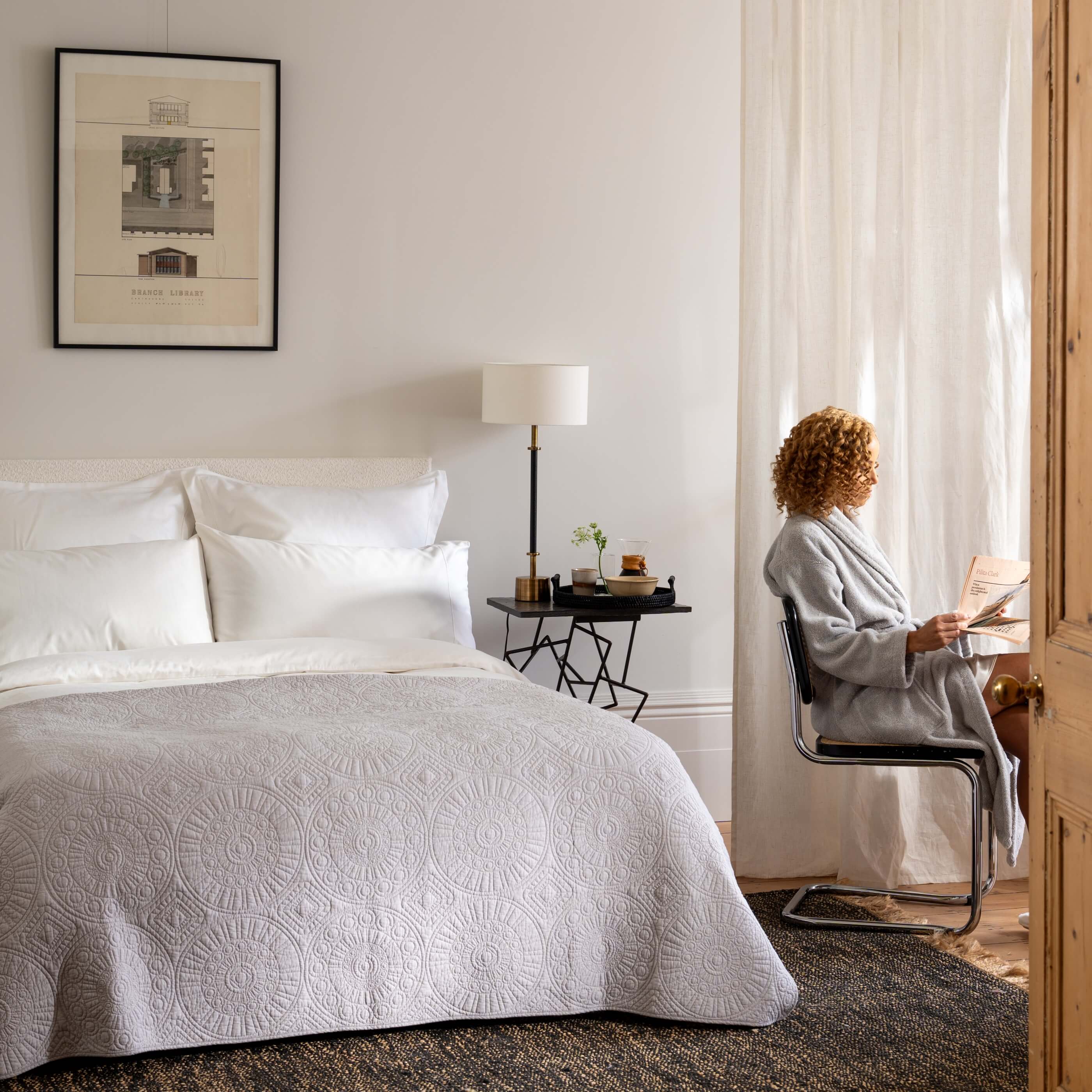 White 400 Thread Count Egyptian Cotton Bedding And Sheets - Image 4