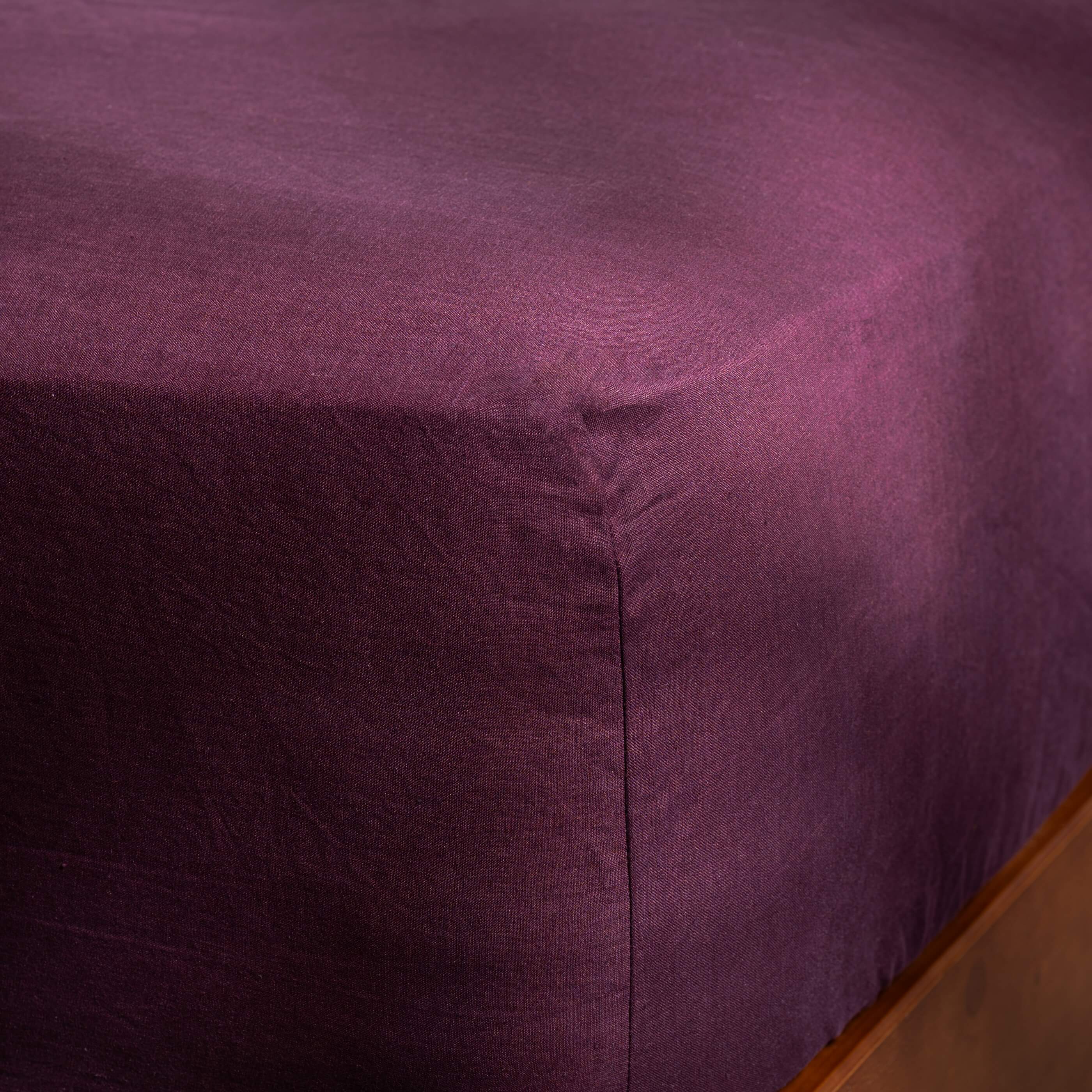 Aubergine French Linen Pillowcases - Image 5