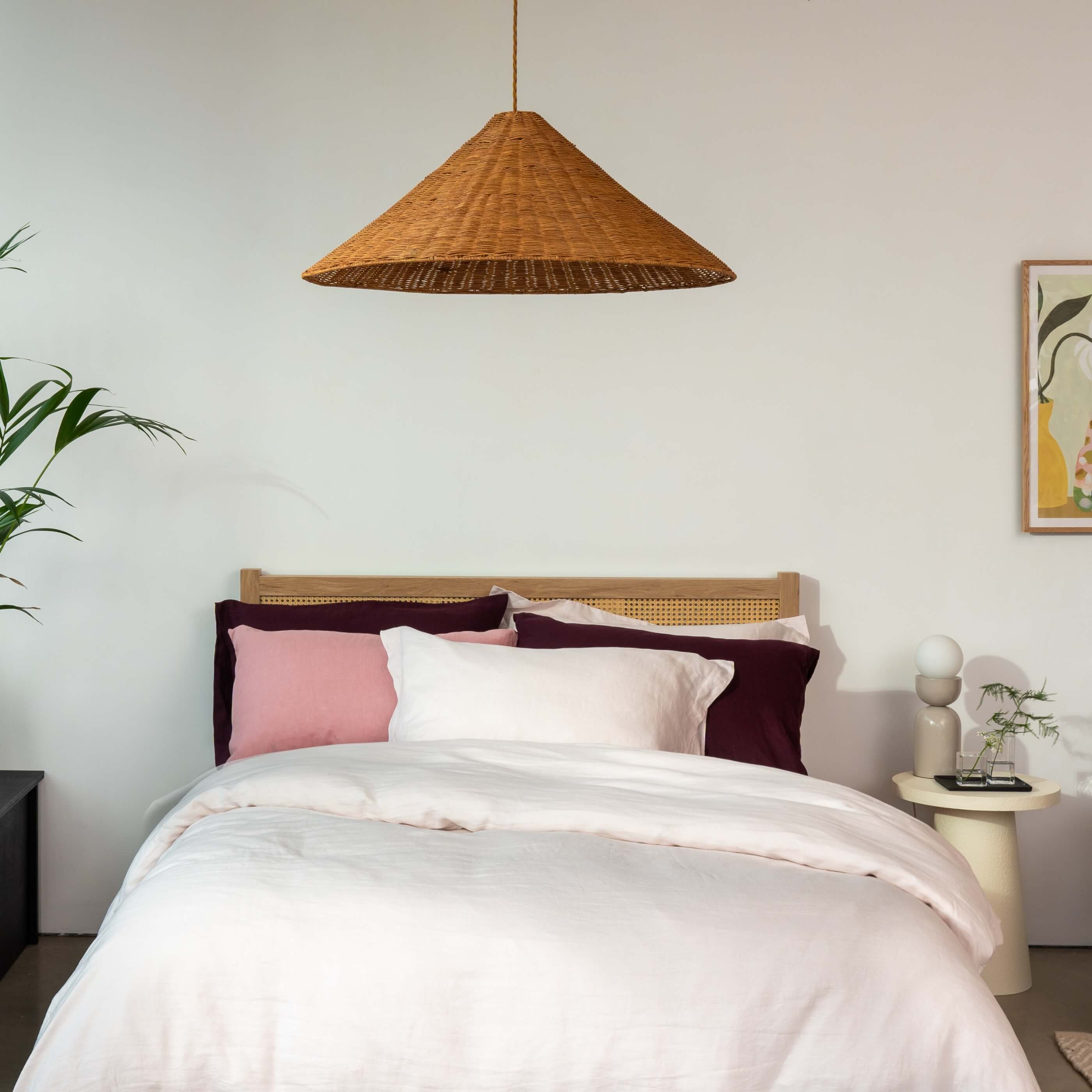 Blush Pink French Linen Pillowcases - Image 4