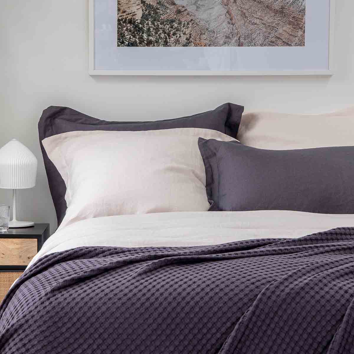 Blush Pink French Linen Bed Set with 30cm Standard Fitted Sheet - Image 5