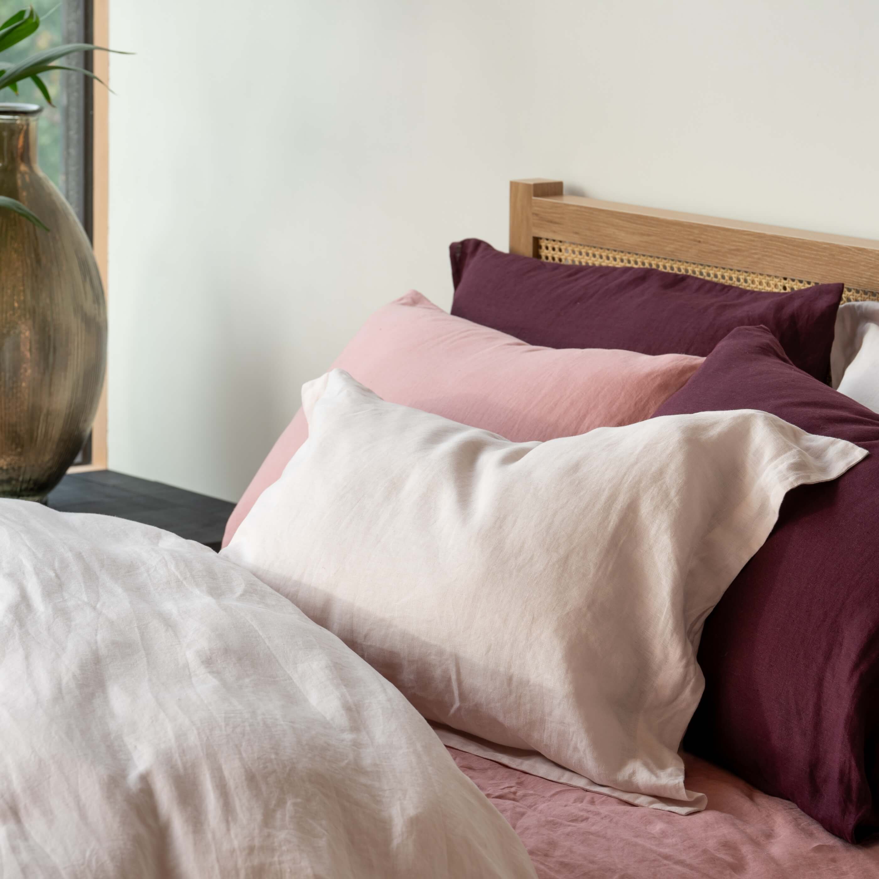 Blush Pink French Linen 40cm Deep Fitted Sheets - Image 3