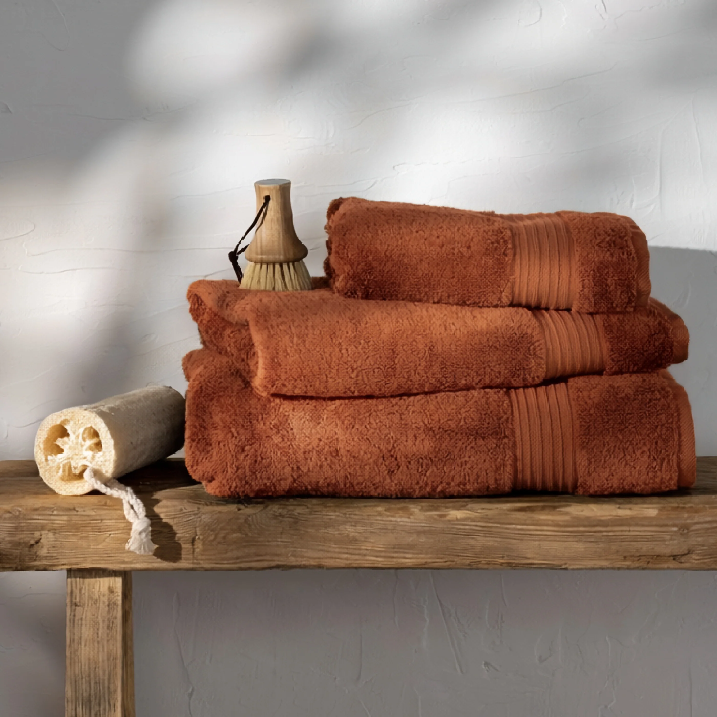 Burnt Orange Egyptian Cotton Bath Towels