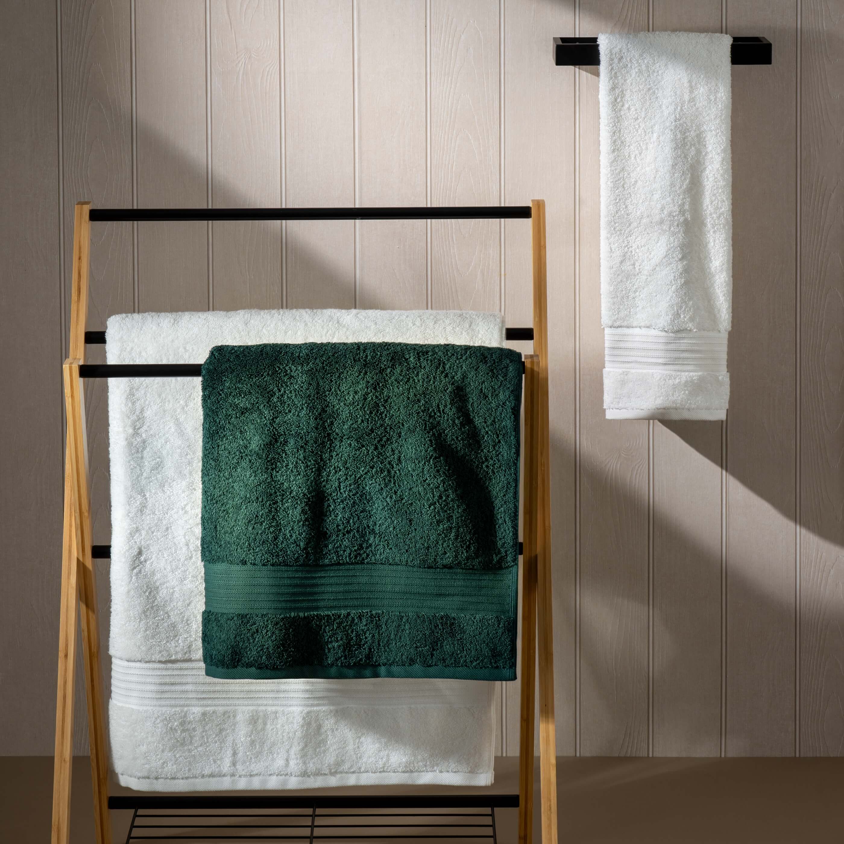 Dark Emerald Egyptian Cotton Bath Towel - Image 2