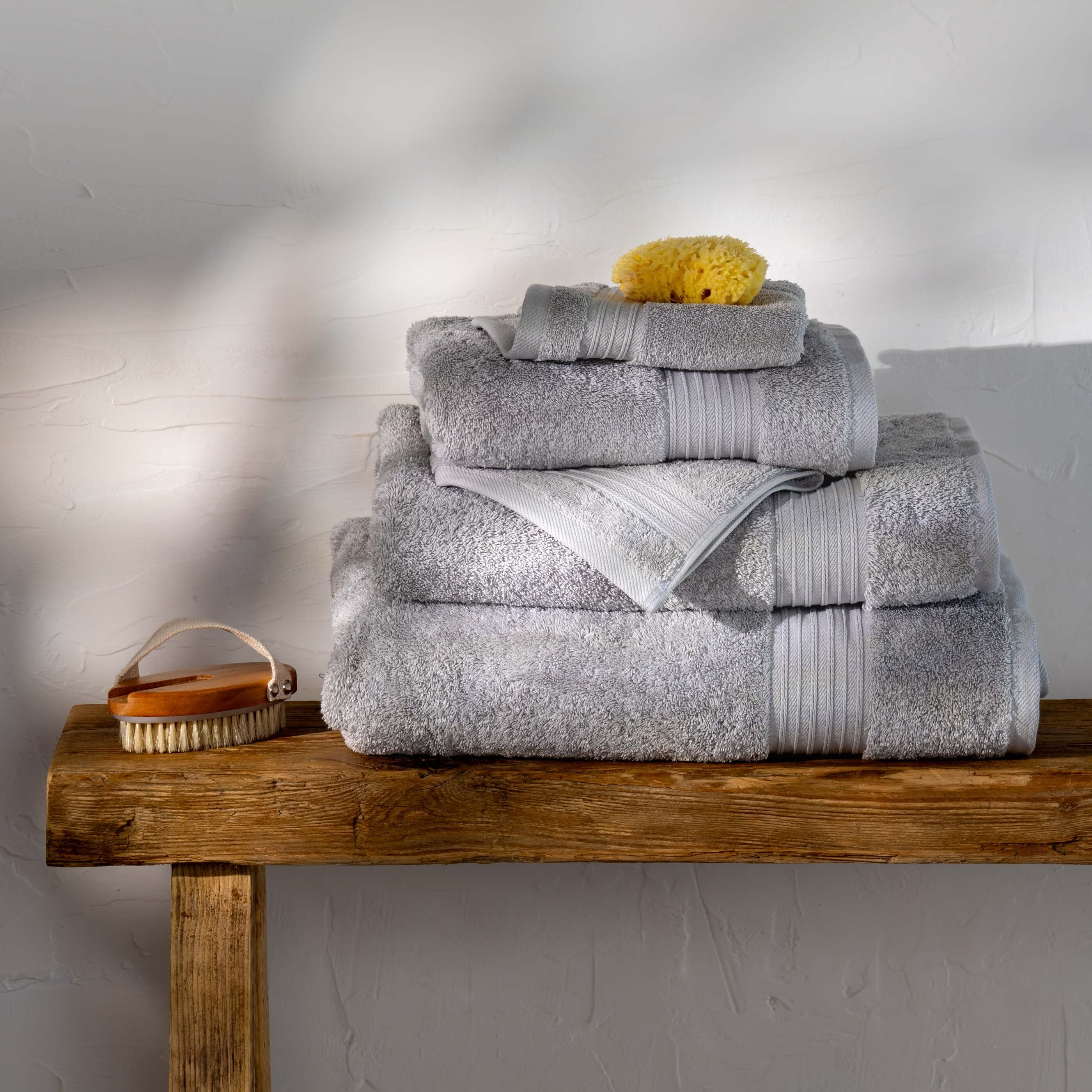 Light Grey Egyptian Cotton Hand Towel - Image 2