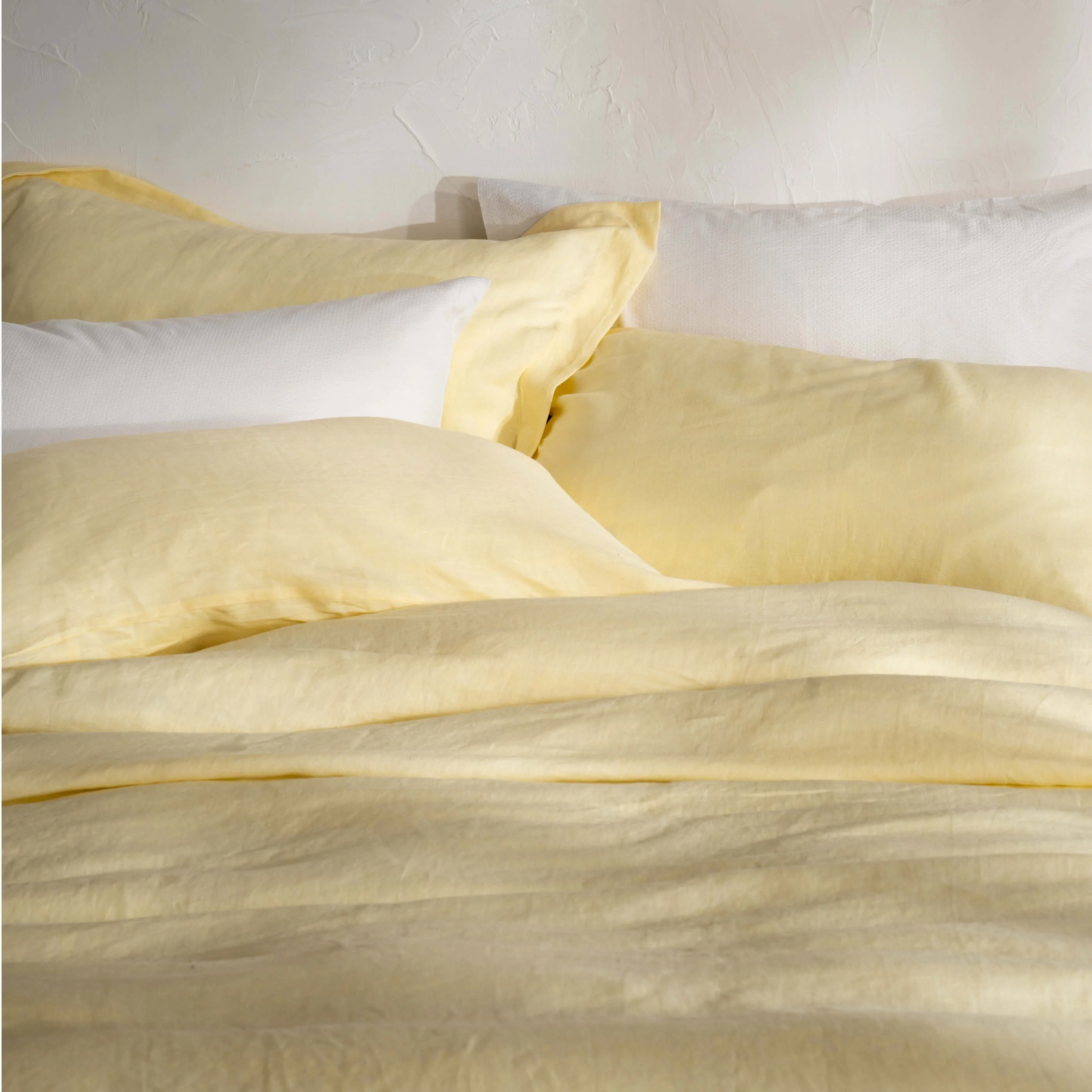 Lemon Yellow French Linen Bed Sets - Image 3
