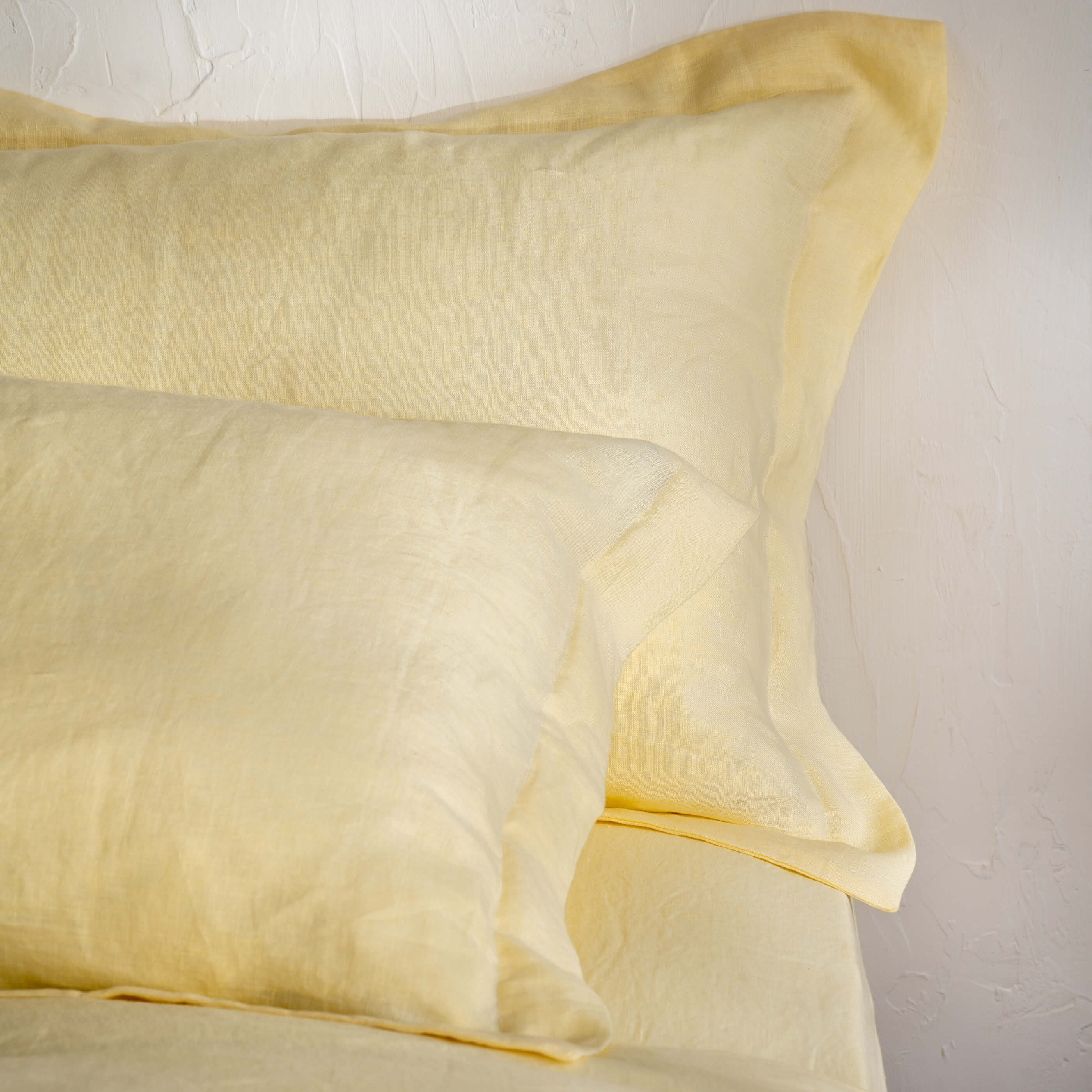 Lemon Yellow French Linen Bed Sets - Image 4