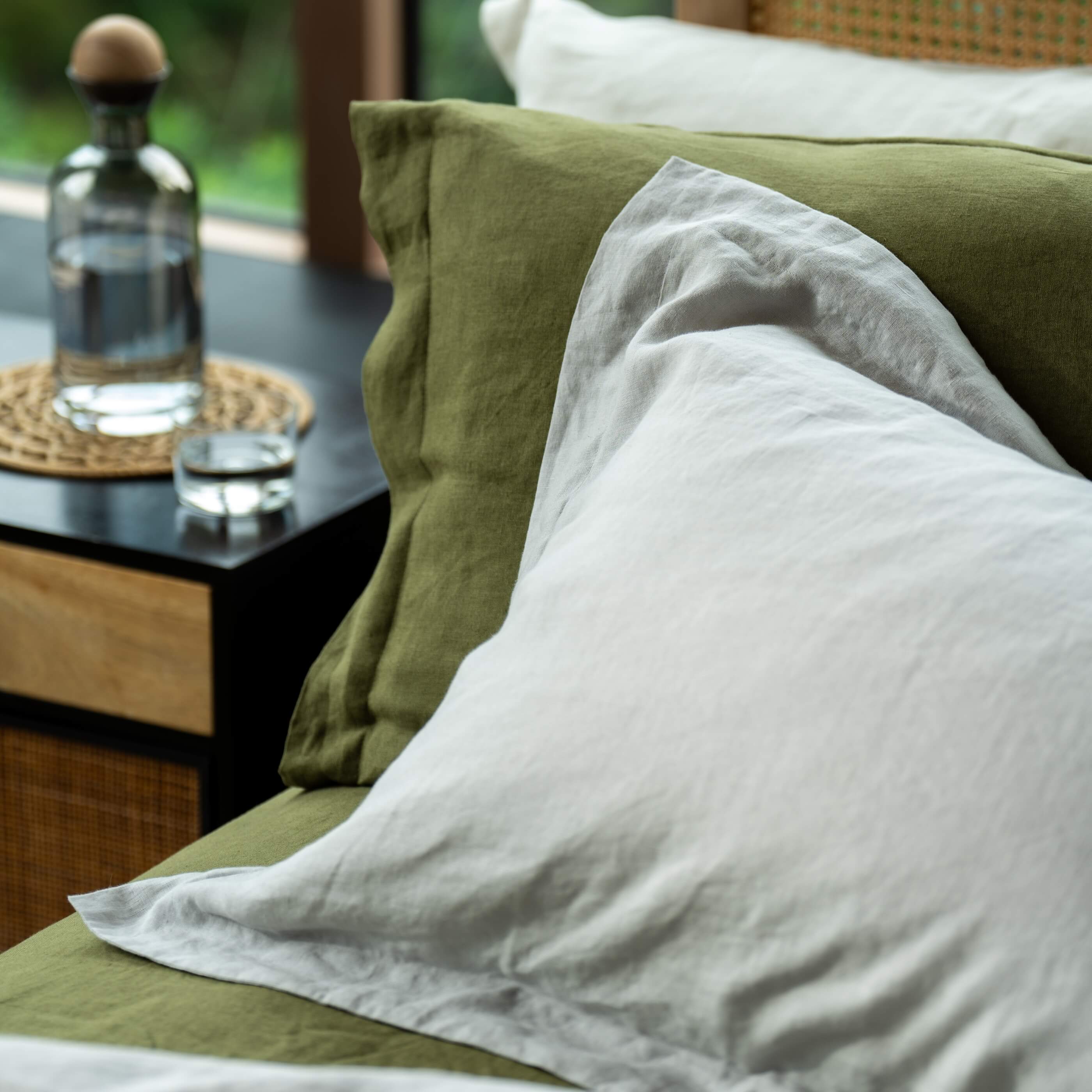 Light Grey French Linen Bed Set - Image 4