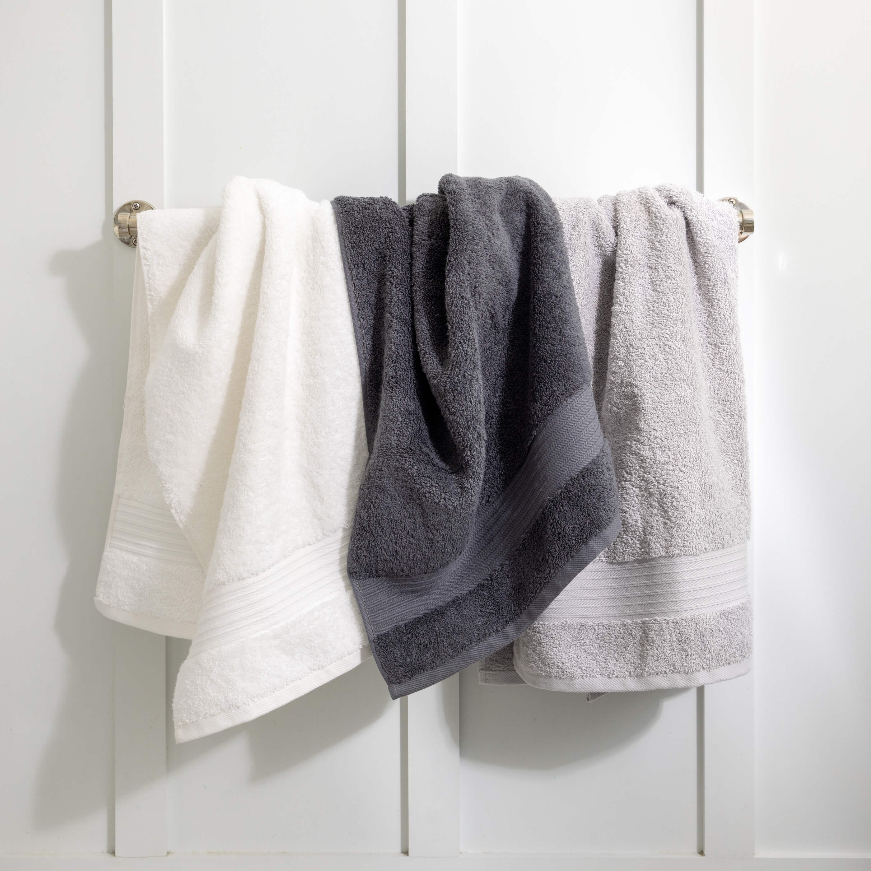 Light Grey Egyptian Cotton Bath Towels - Image 4