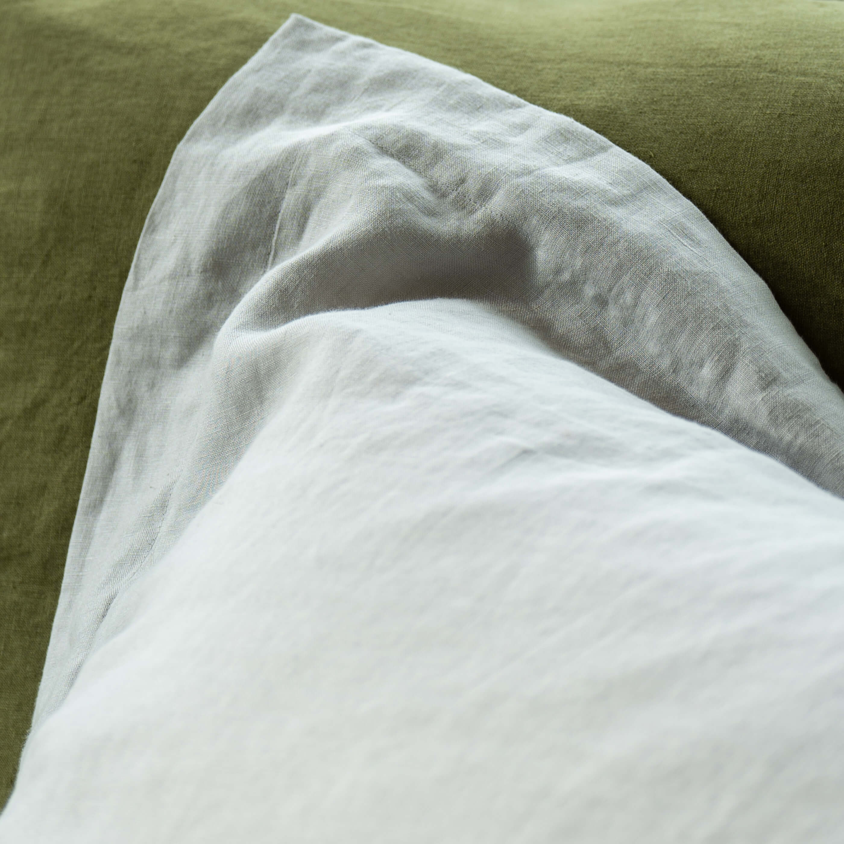 Light Grey French Linen Pillowcases - Image 4