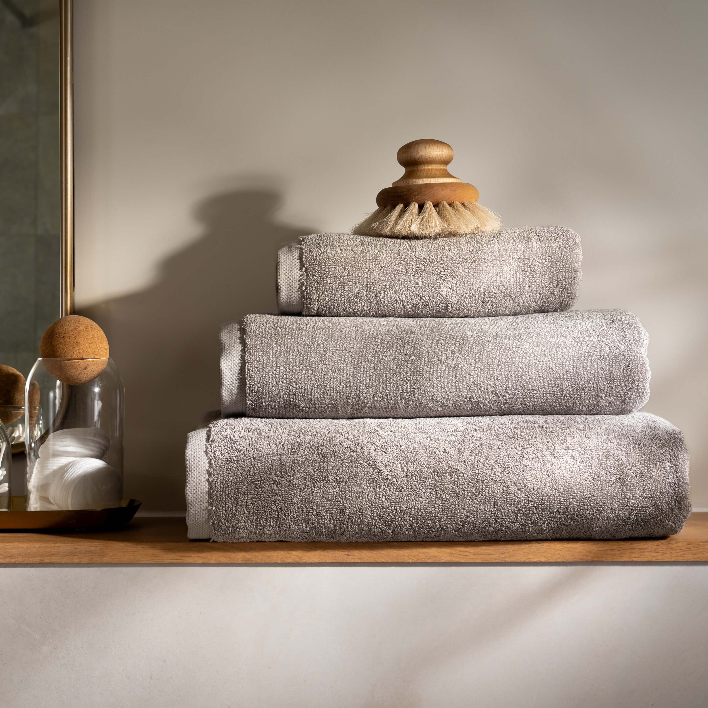 Mid Grey Supima Cotton Hand Towel - Image 2