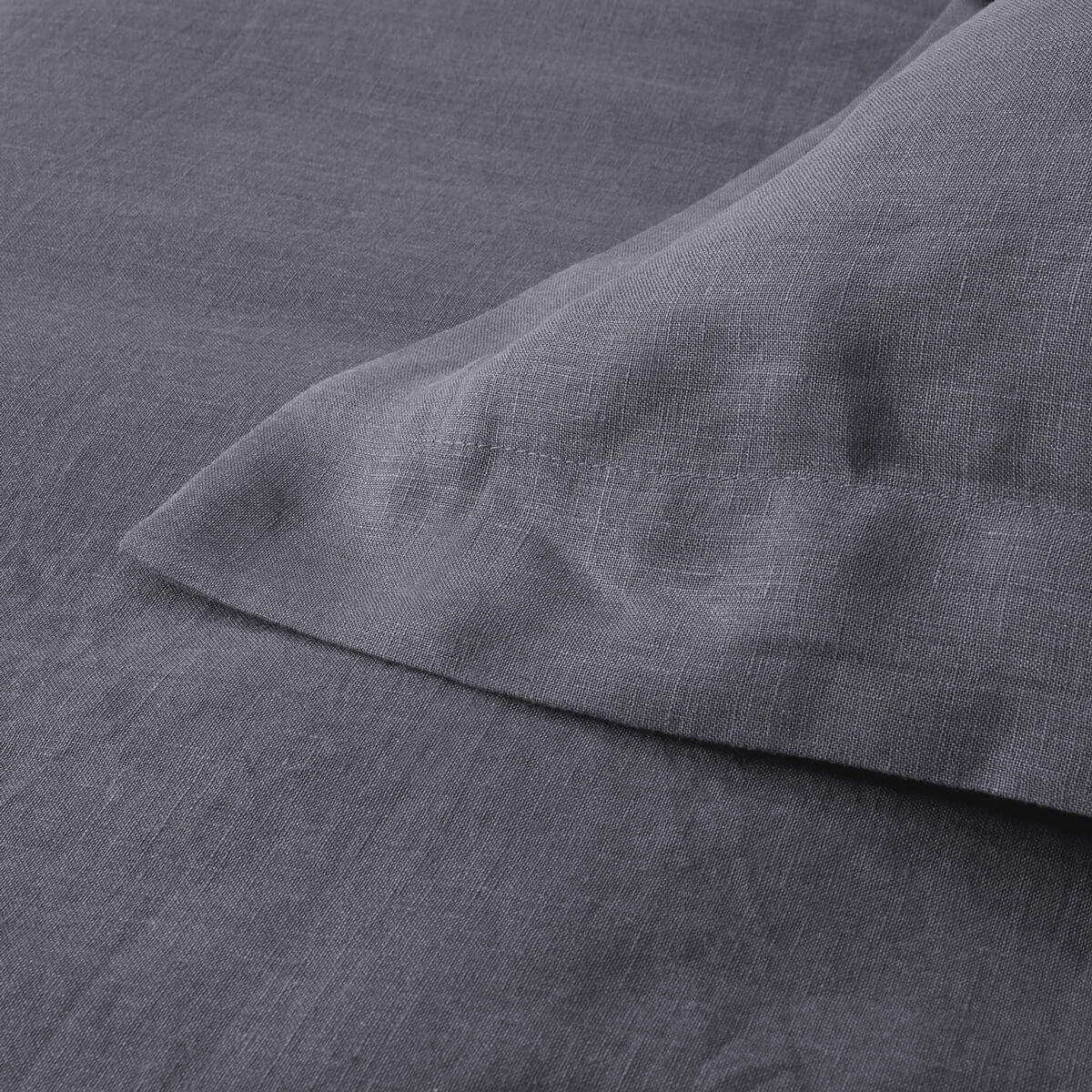 Midnight Grey French Linen Bed Sets - Image 8