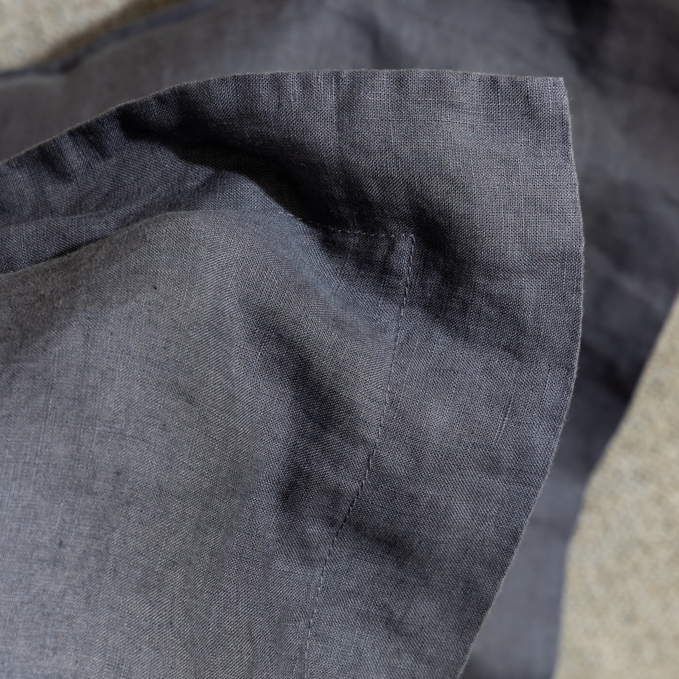 Midnight Grey French Linen Pillowcases - Image 4