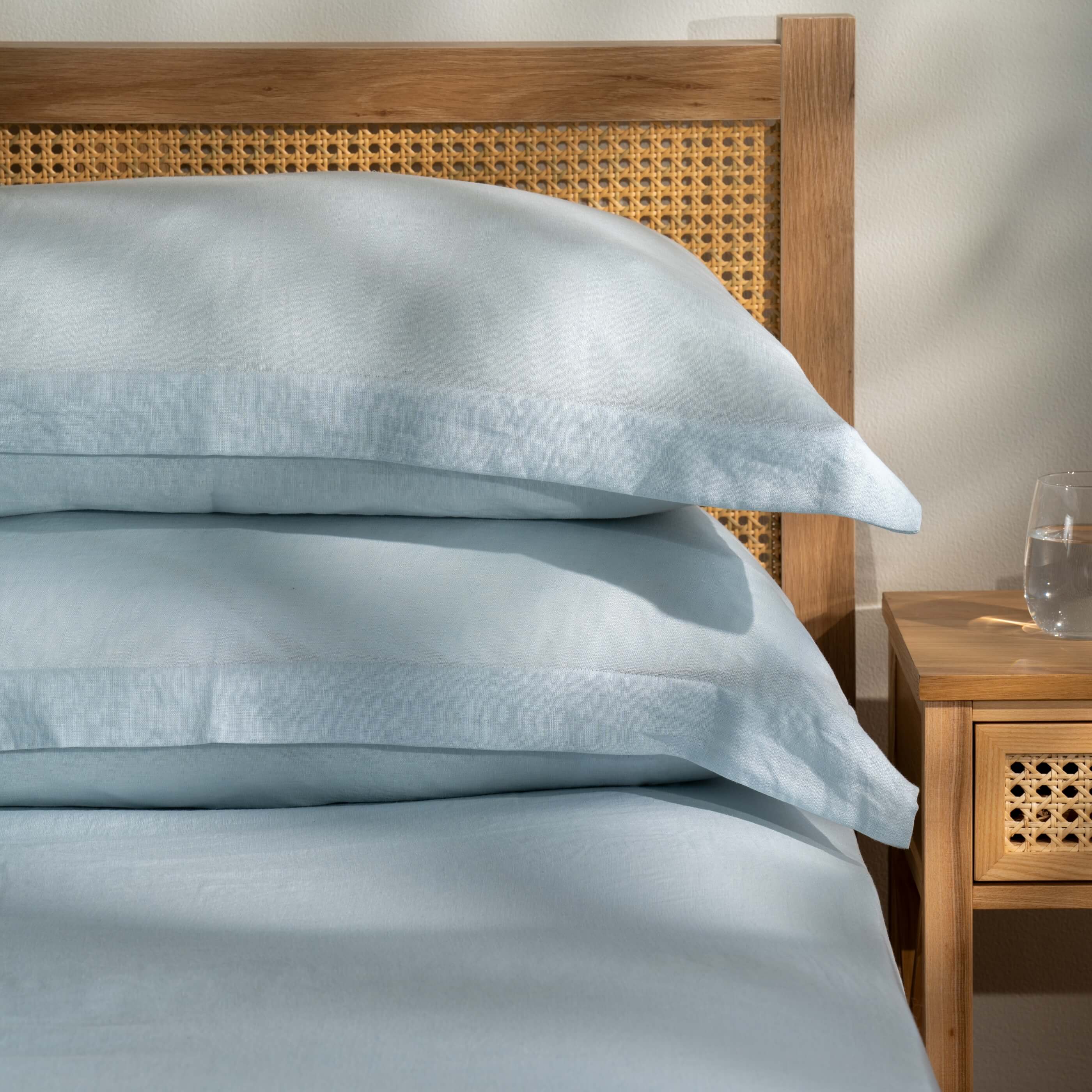 Mineral Blue French Linen Duvet Cover - Image 4