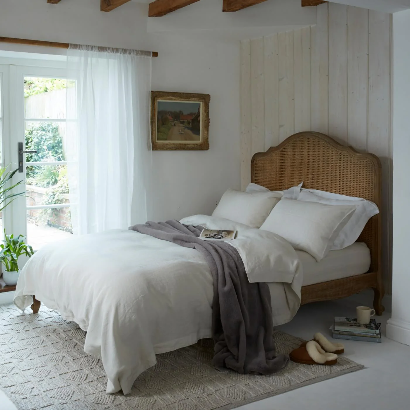 Natural French Linen Bed Set