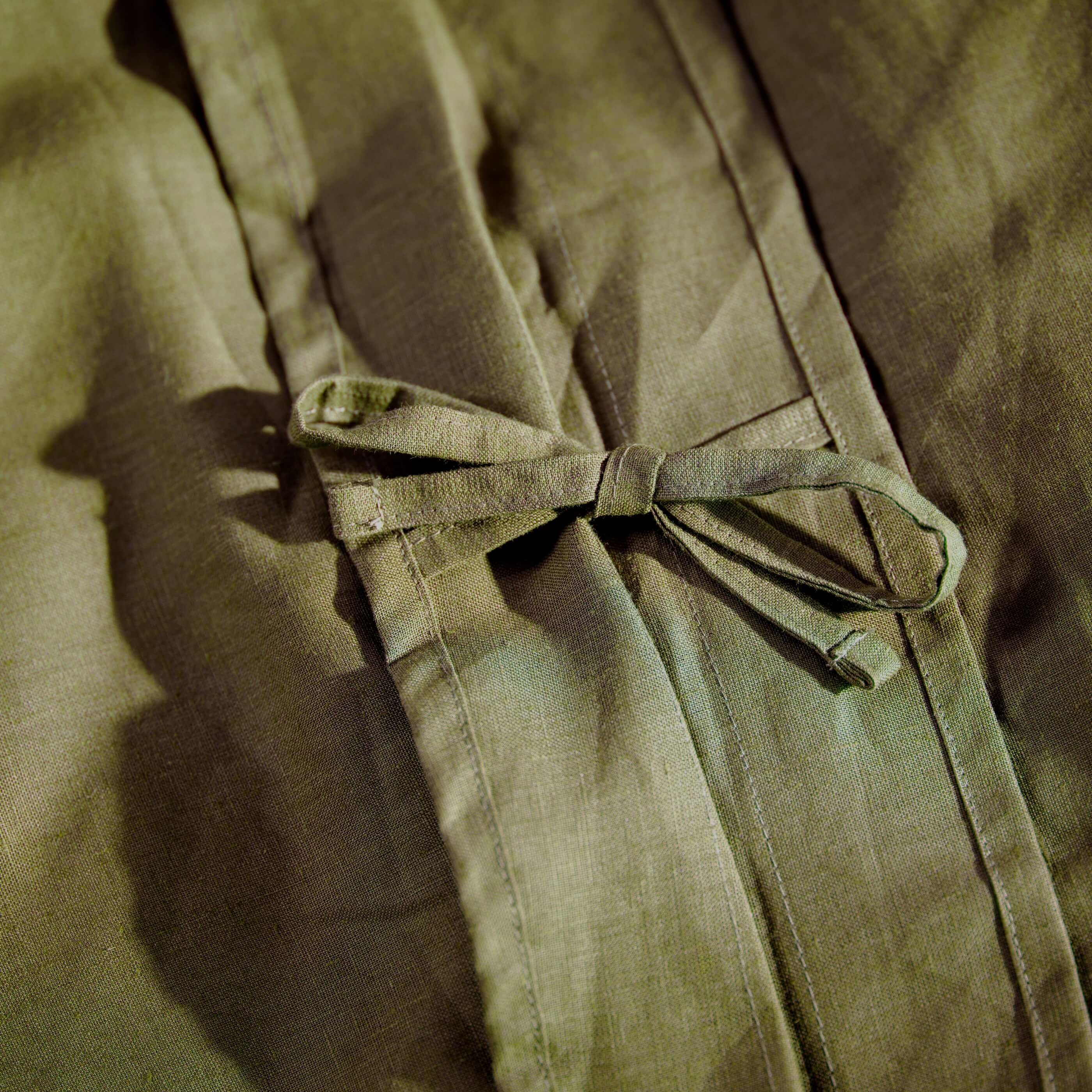 Olive Green French Linen Pillowcases - Image 7