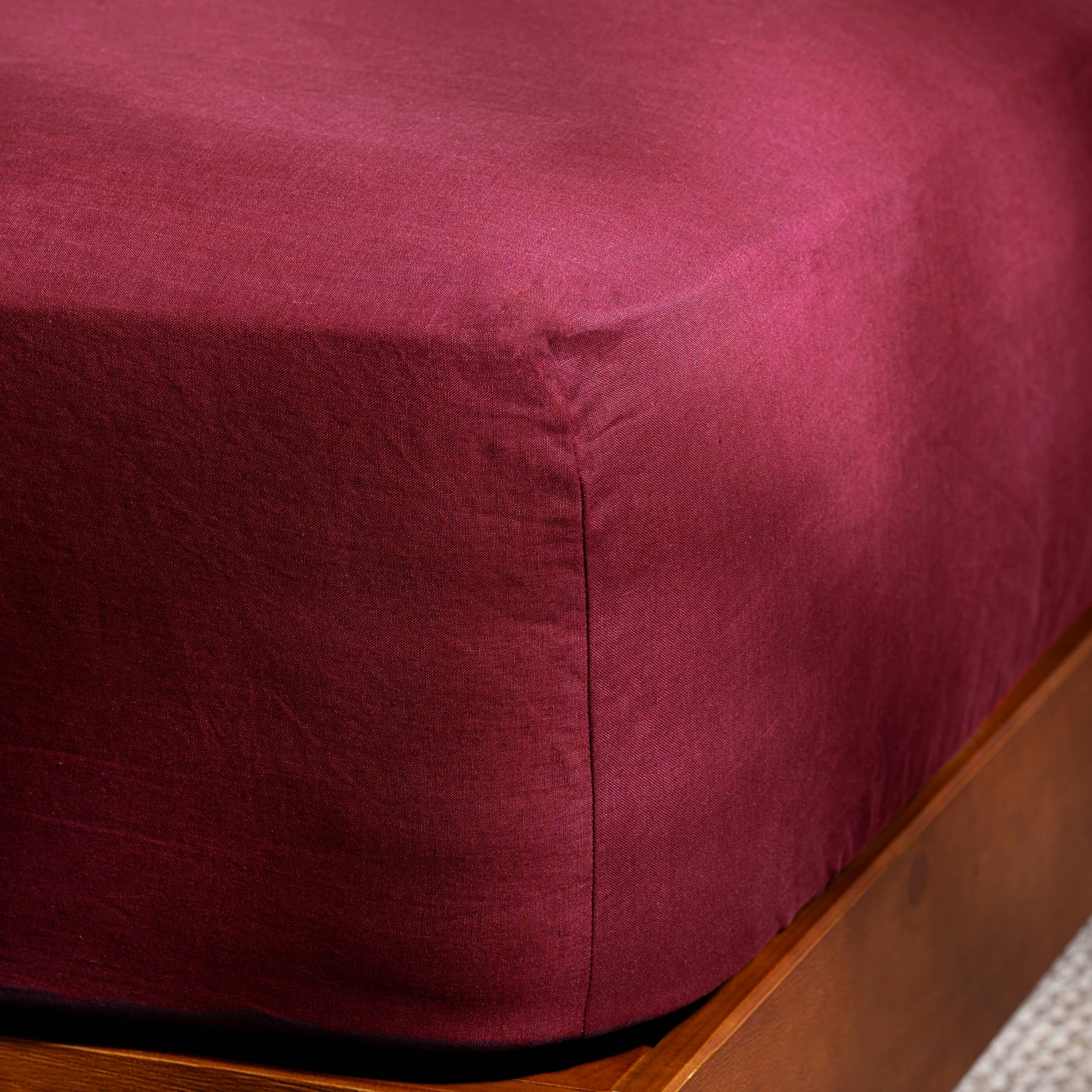 Raspberry French Linen Bedding & Bed Sheets - Image 5