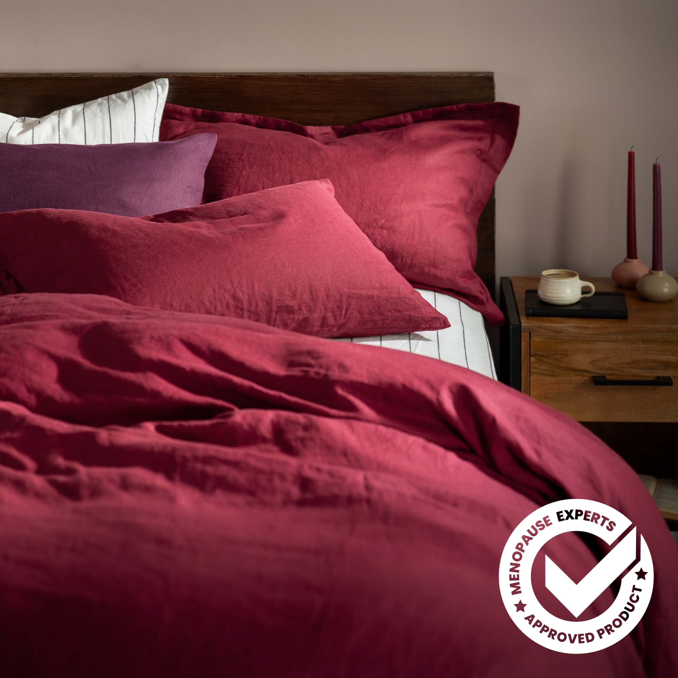 Raspberry French Linen Bedding & Bed Sheets - Image 8