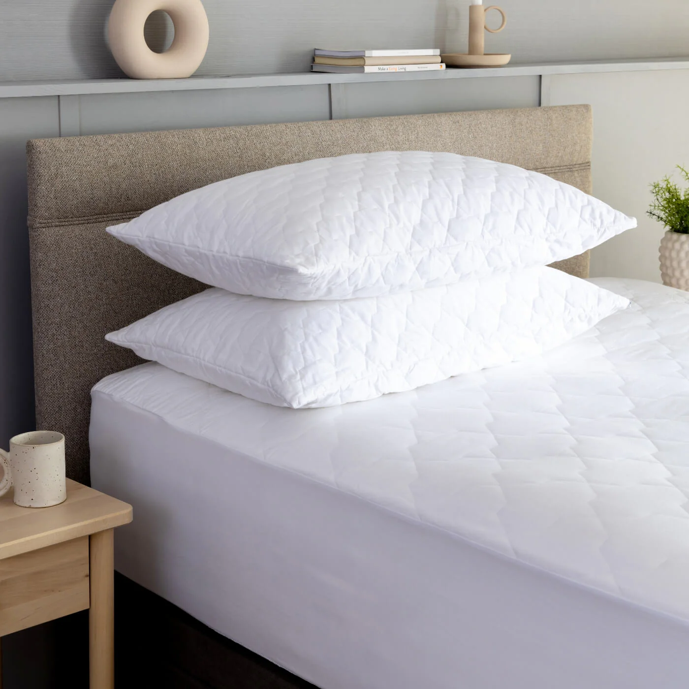 Soft As Down Pillow & Cotton Pillow Protector Pair Bundles - Image 3