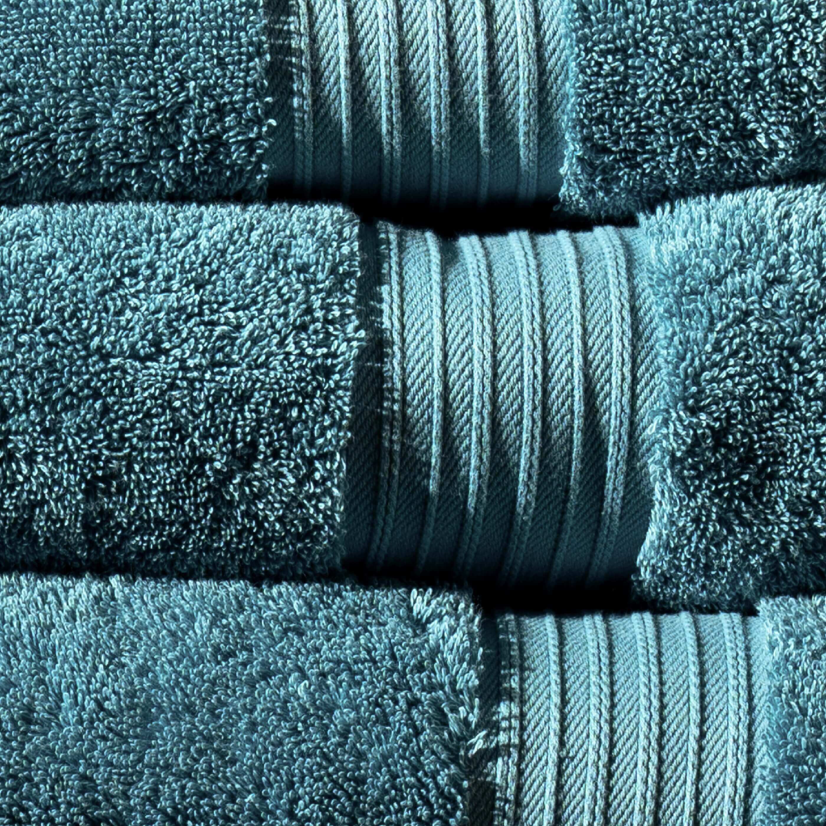 Teal Egyptian Cotton Hand Towel - Image 3