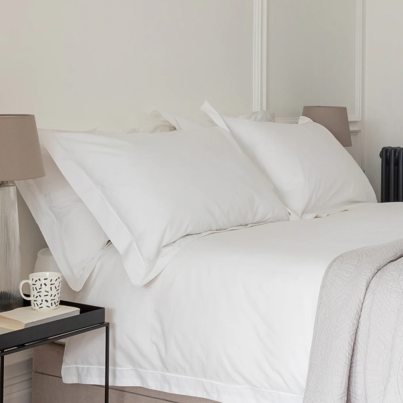 White 200 Thread Count Egyptian Cotton Pillowcases - Image 3