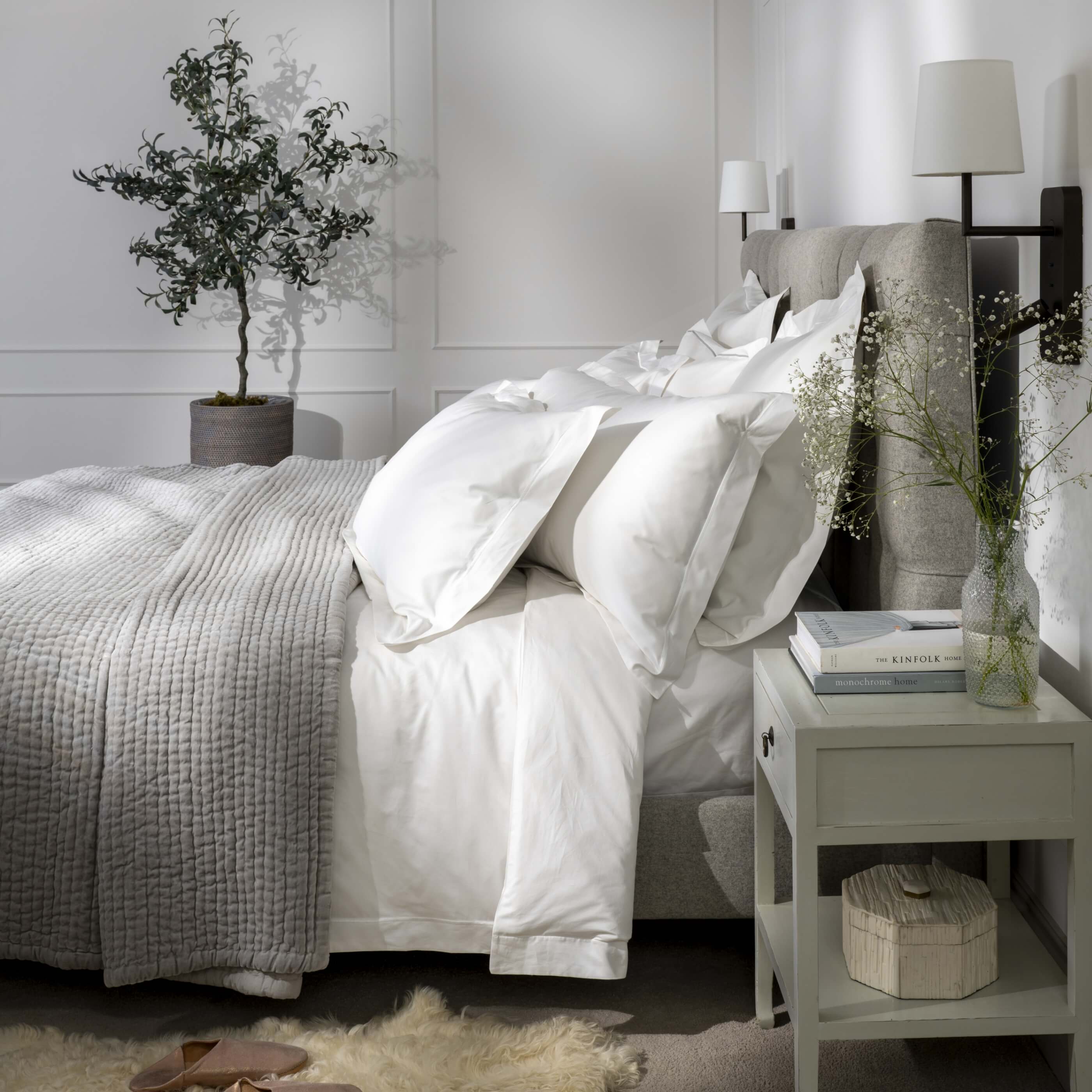 White 600 Thread Count Egyptian Cotton Duvet Cover - Image 19